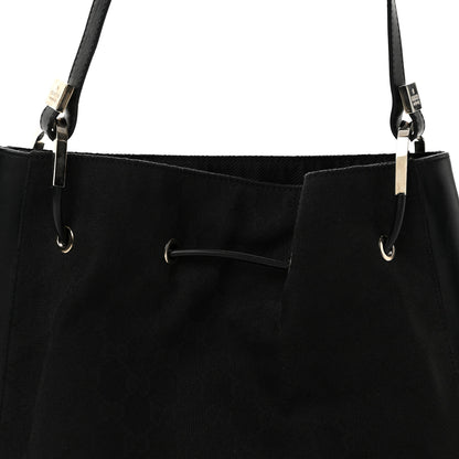 Gucci Monogram Small Drawstring Shoulder Bag Black 8 of 14