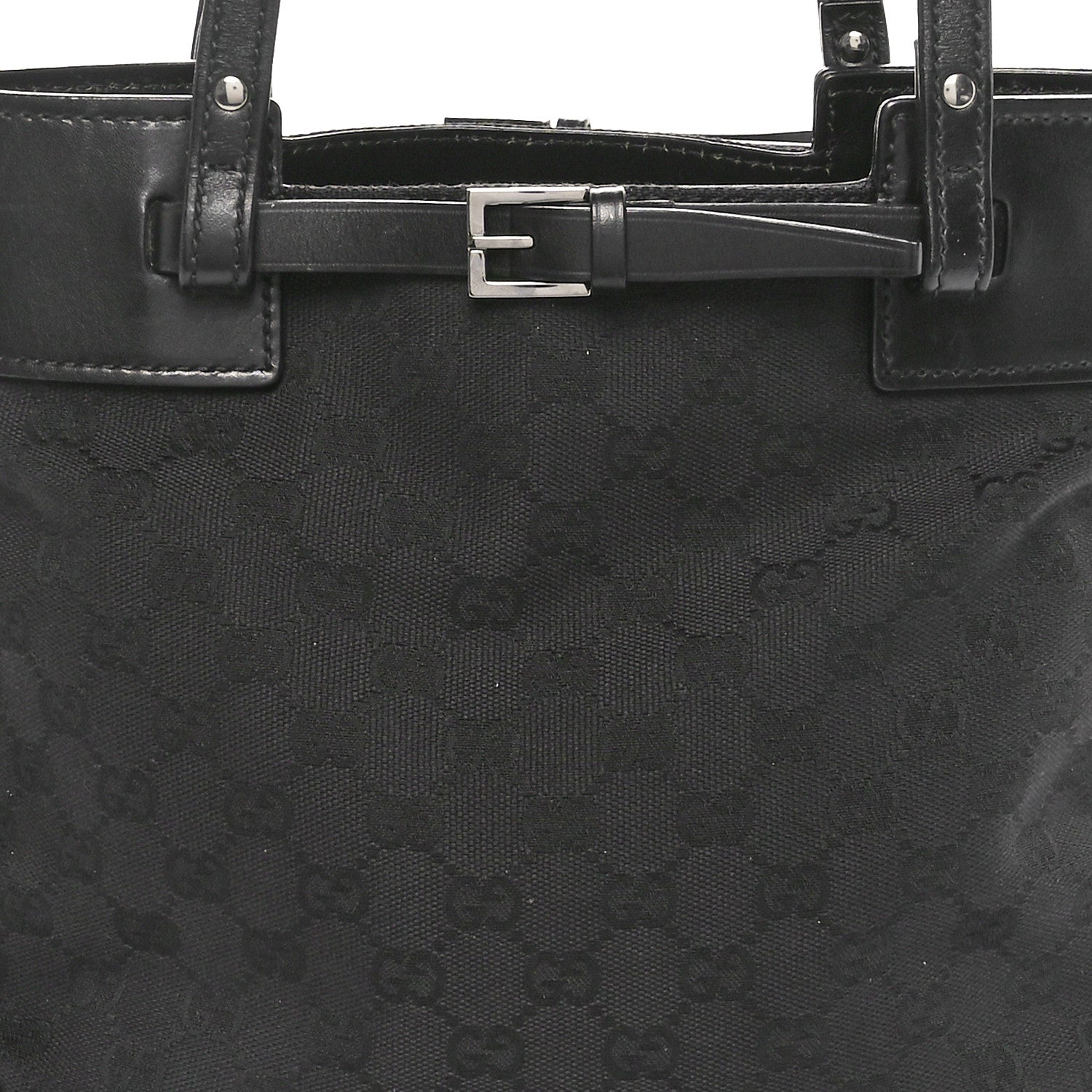 Gucci Monogram Small Bucket Tote Black 8 of 10
