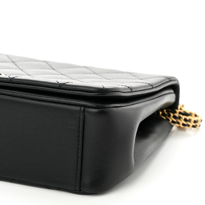 Chanel Lambskin Quilted Chain To Chain Flap Black 10 of 10