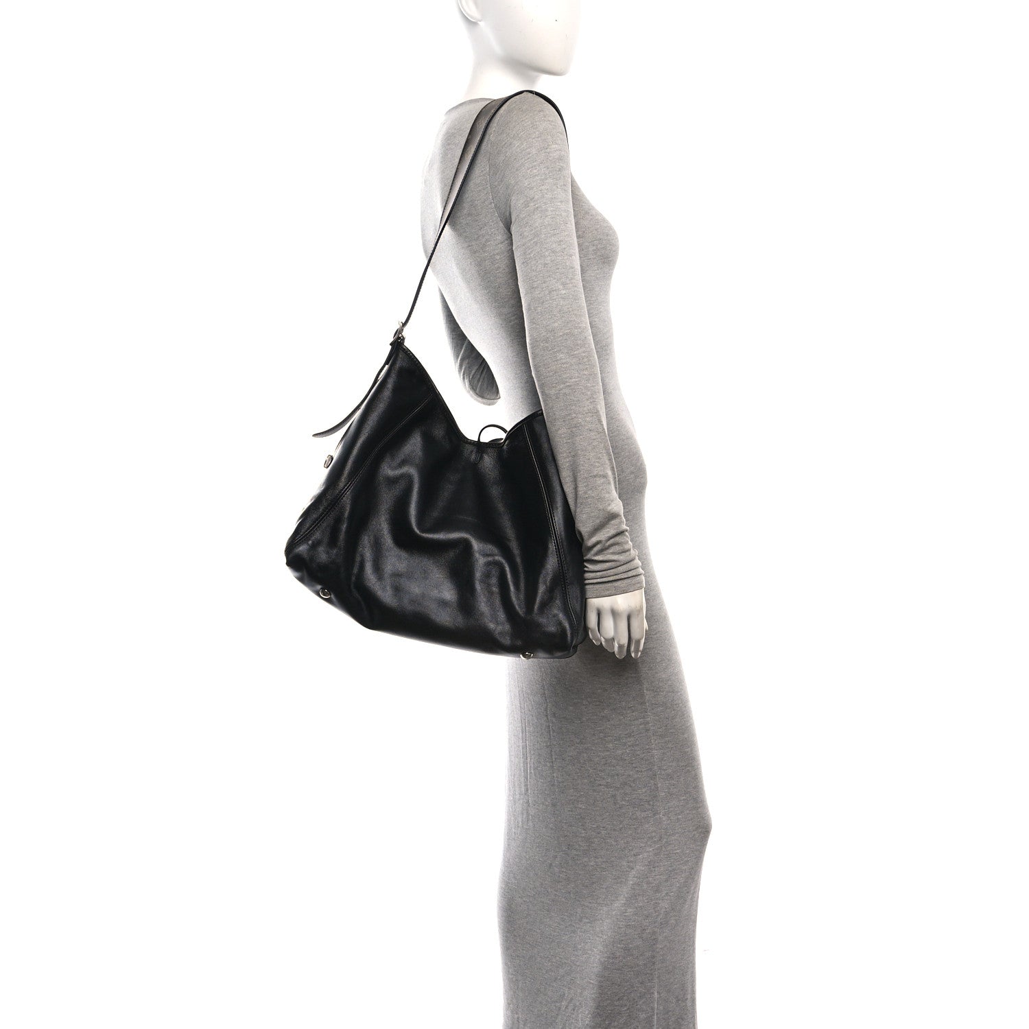 Louis Vuitton Lambskin CarryAll Vibe MM Black 2 of 10