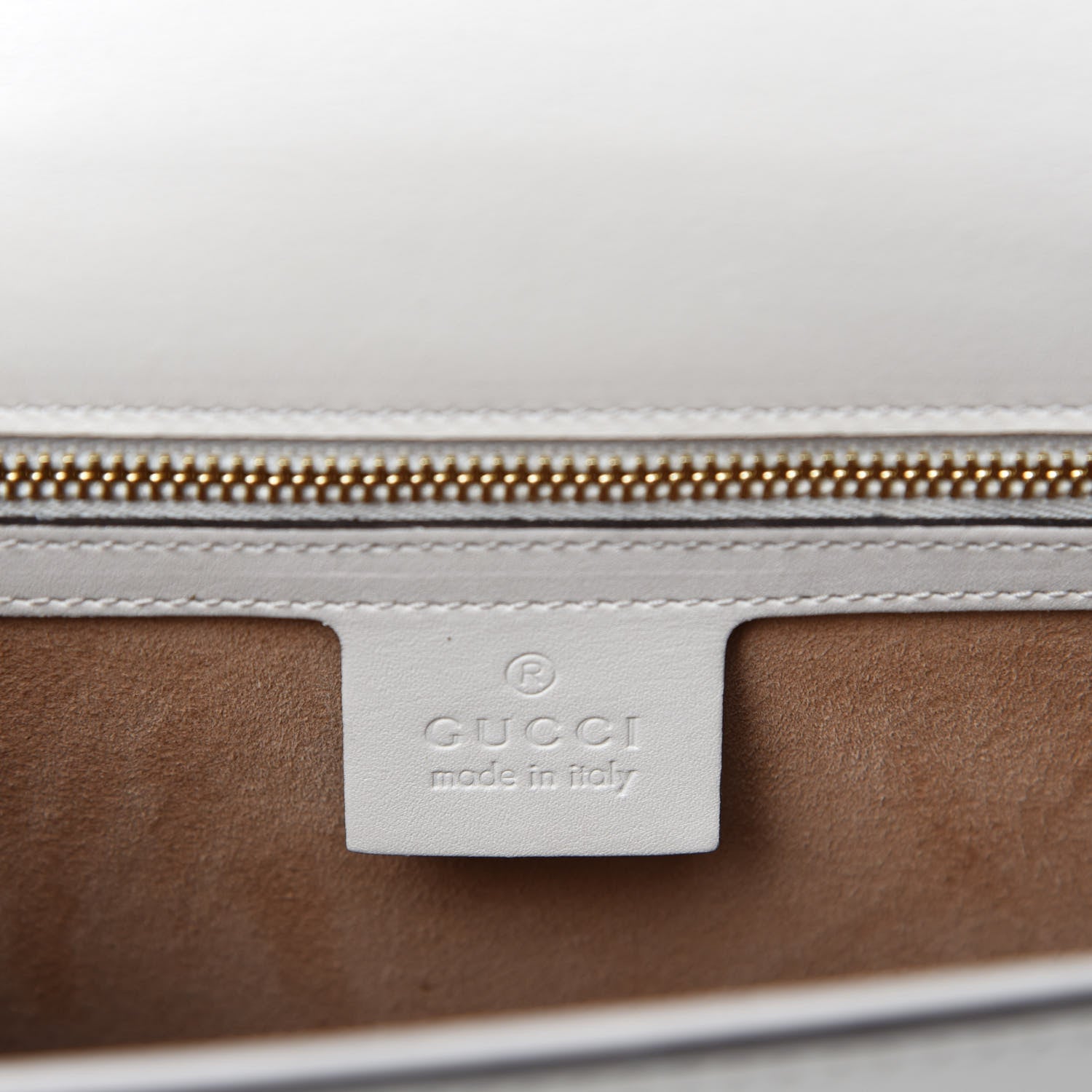Gucci Calfskin Small Sylvie Shoulder Bag Off White 12 of 14