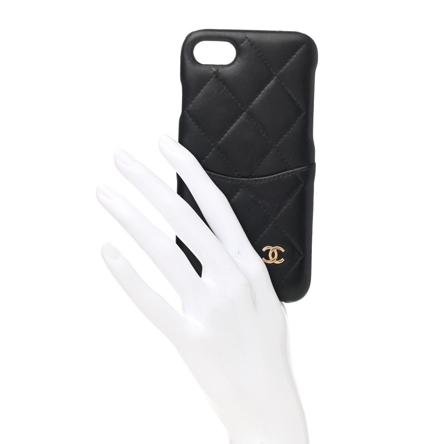 Chanel Lambskin Quilted iPhone 7/8 Coco Tech Case Black 2 of 9