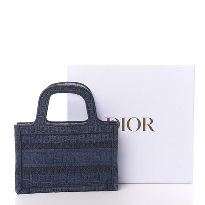 Christian Dior Oblique Denim Mini Book Tote Blue 10 of 10