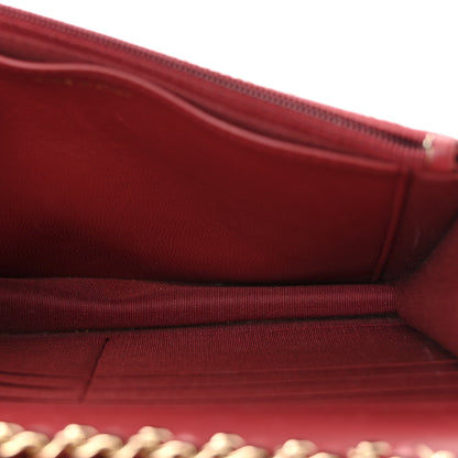 Chanel Lambskin Quilted Trendy CC Wallet On Chain WOC Red 5 of 11
