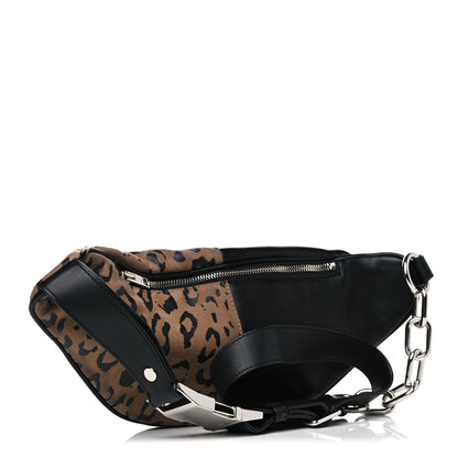 Alexander Wang Lambskin Suede Leopard Attica Belt Bag Black 2 of 4