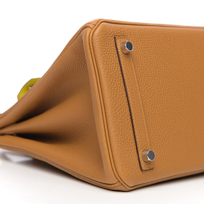 Hermes Togo Birkin Verso 30 Caramel Lime 8 of 10