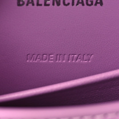 Balenciaga Shiny Box Calfskin Tonal B Hourglass Stretch Sling Shoulder Bag Lilac 7 of 10