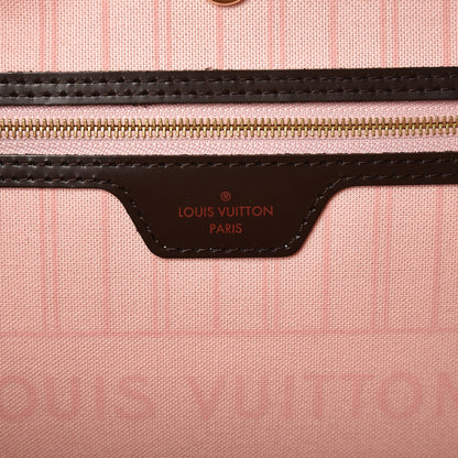 Louis Vuitton Damier Ebene Neo Neverfull MM Rose Ballerine 6 of 10