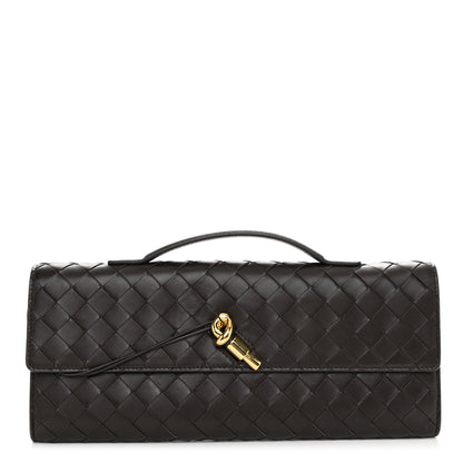 Bottega Veneta Nappa Intrecciato Long Andiamo Top Handle Clutch Fondant 1 of 10