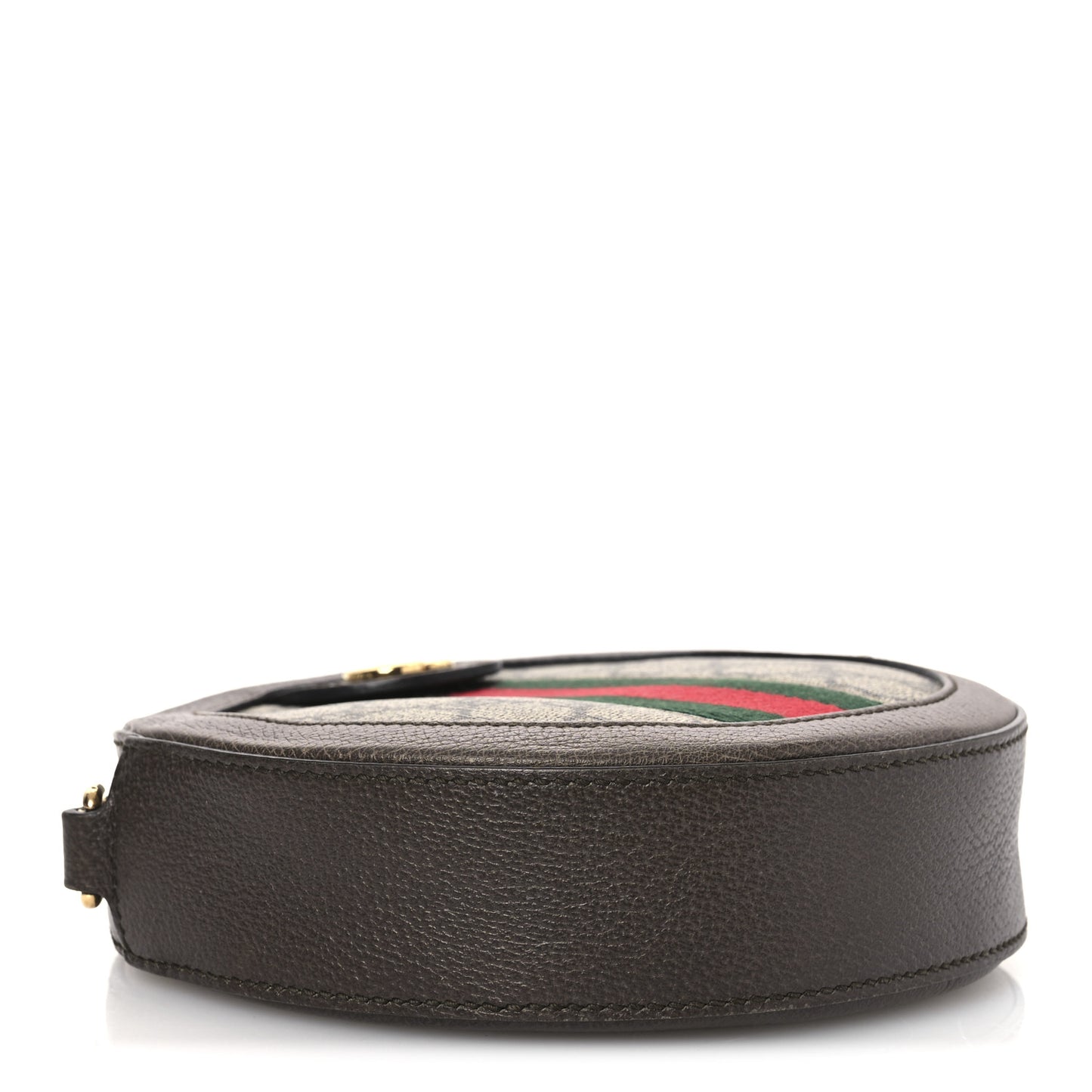 GG Supreme Monogram Web Mini Ophidia Round Shoulder Bag Brown