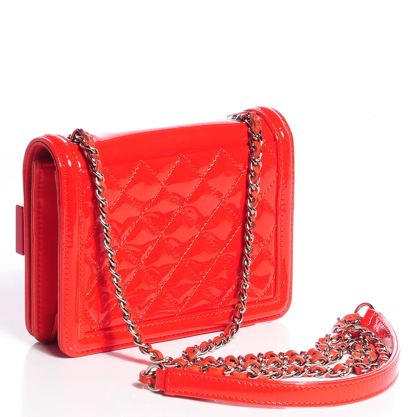 Plexiglass Patent Mini Boy Brick Flap Orange Red