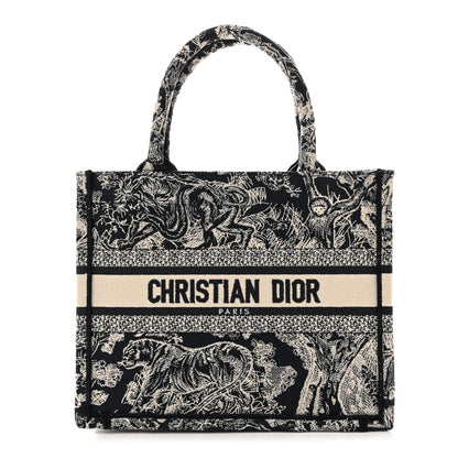 Christian Dior Canvas Embroidered Small Dioriviera Toile De Jouy Book Tote Blue 1 of 11