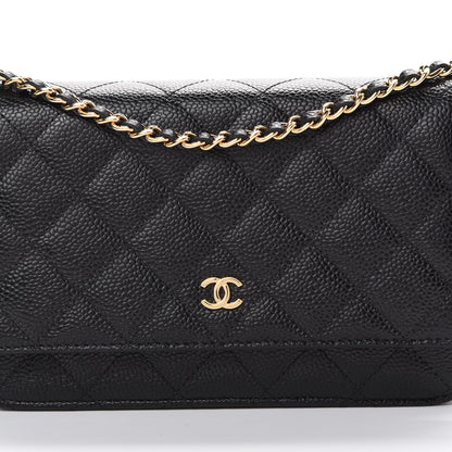 Chanel Caviar Quilted Wallet On Chain WOC Black 8 of 11