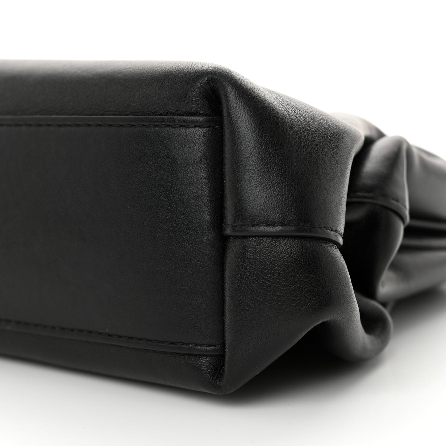 Calfskin Small The Point Triangle Bag Black