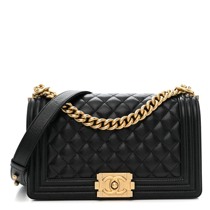 Chanel Caviar Quilted Medium Boy Flap Black 1 of 10