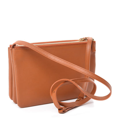 Celine Lambskin Small Trio Crossbody Bag Tawny 3 of 13