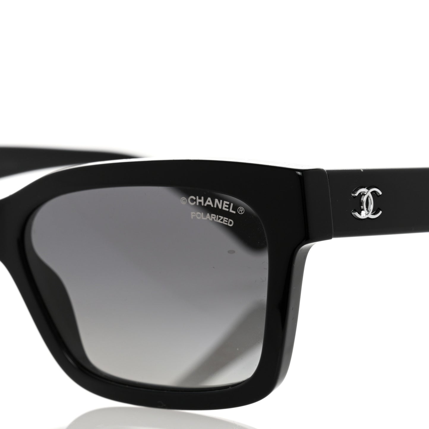 Acetate Polarized Square Sunglasses 5417 Black