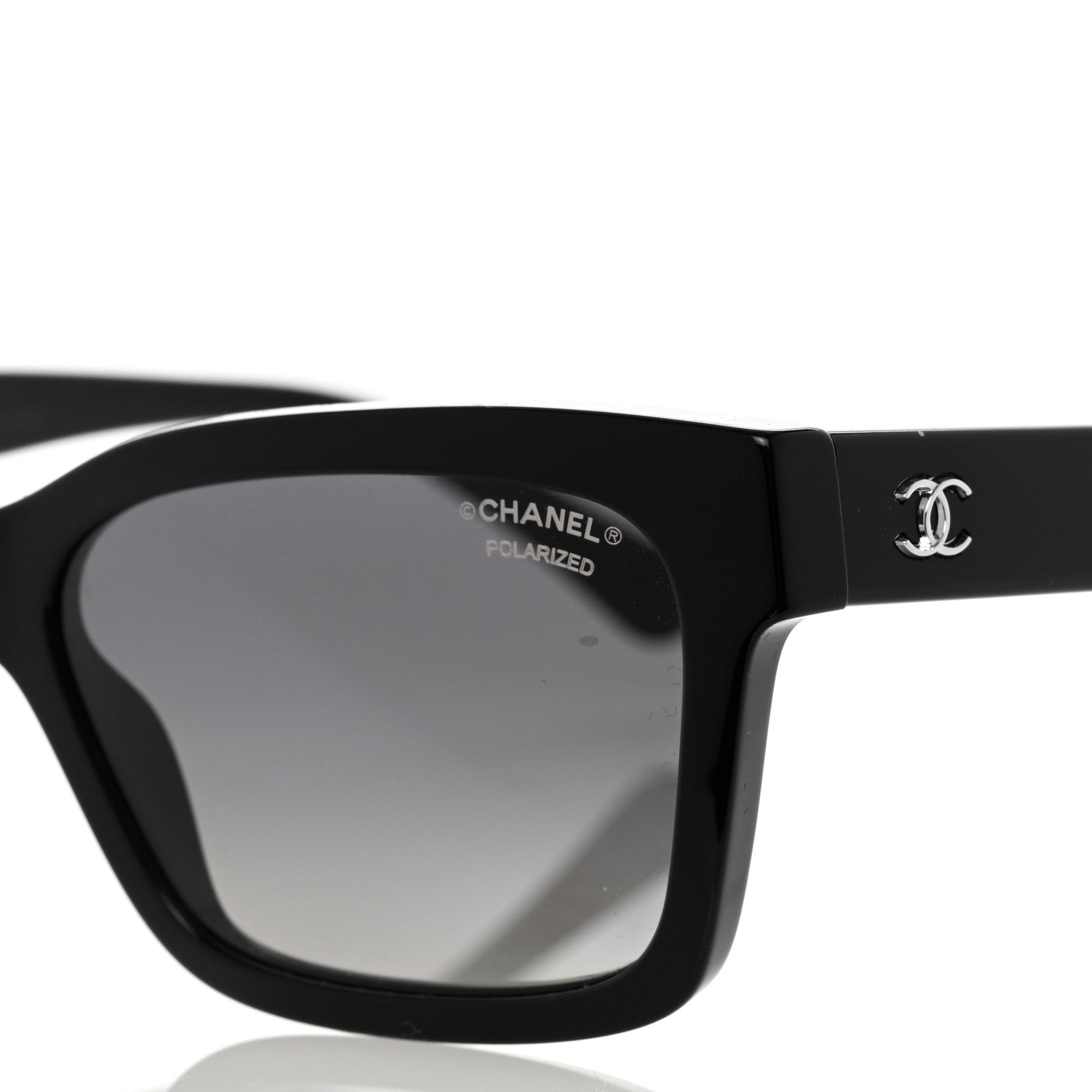 Chanel Acetate Polarized Square Sunglasses 5417 Black 7 of 10