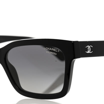 Chanel Acetate Polarized Square Sunglasses 5417 Black 7 of 10