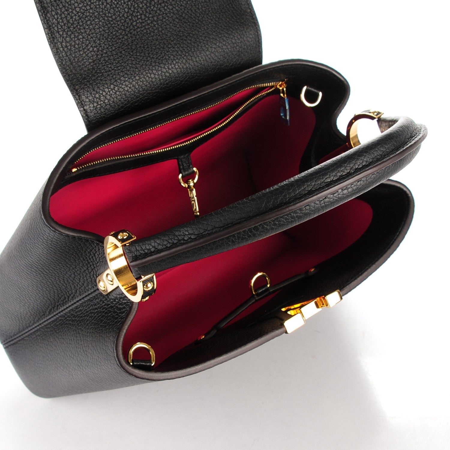 Louis Vuitton Taurillon Capucines PM Black 5 of 7