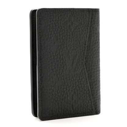 Louis Vuitton Calfskin Monogram Shadow Pocket Organizer Black 3 of 7