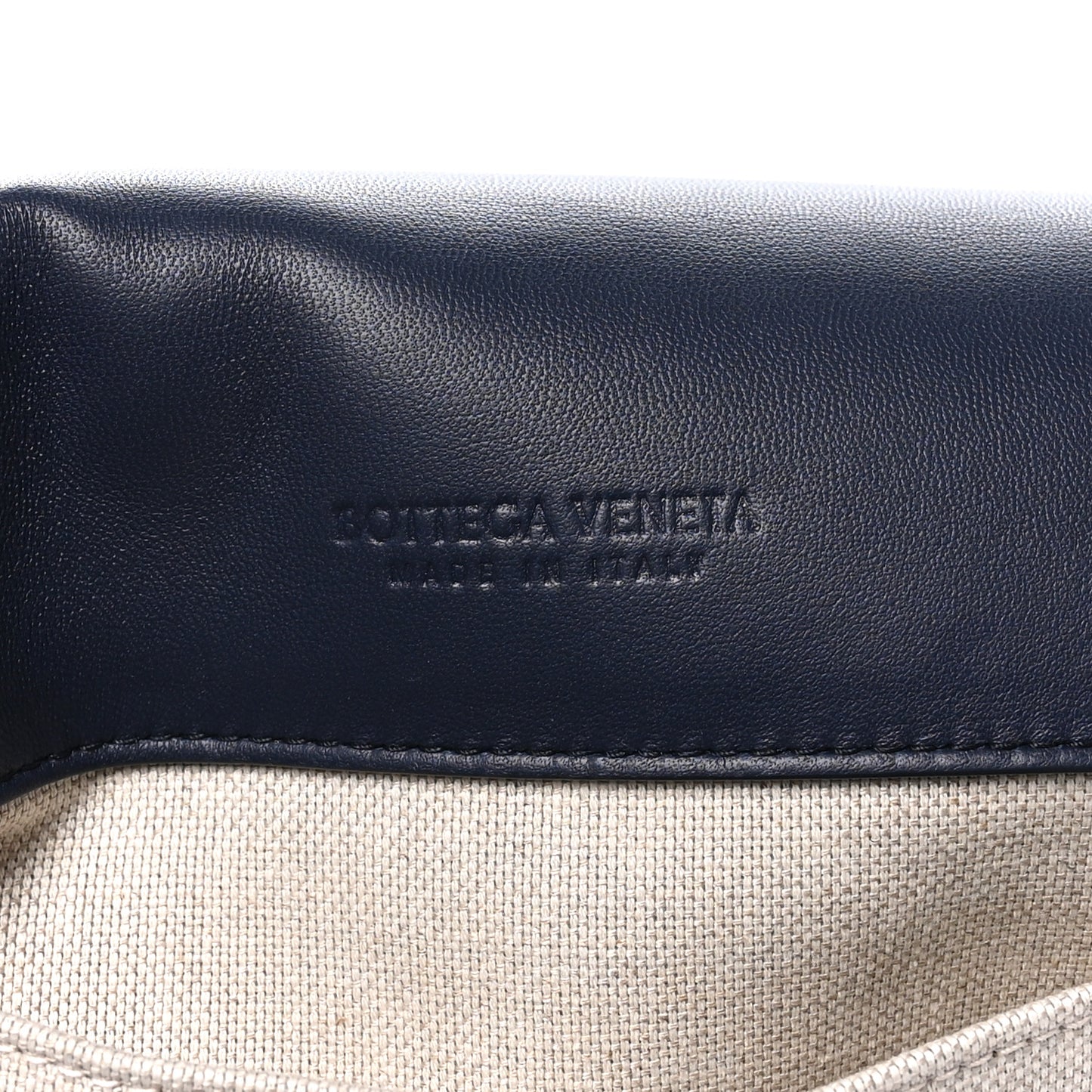 Denim Nappa Intrecciato Padded Messenger Abyss Indigo