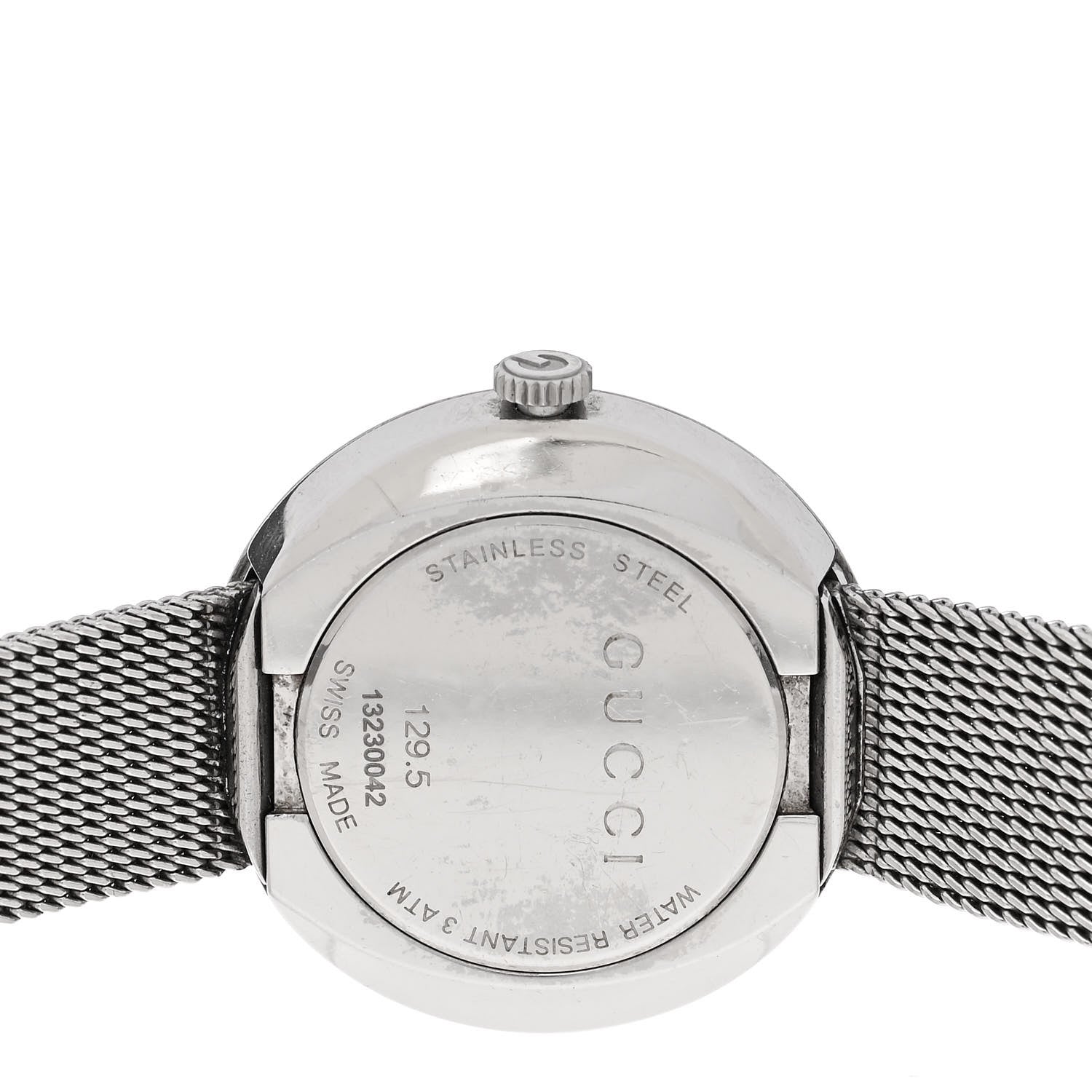 Gucci Stainless Steel Diamond Mother of Pearl 27mm U-Play Mesh Quartz Watch 4 of 5