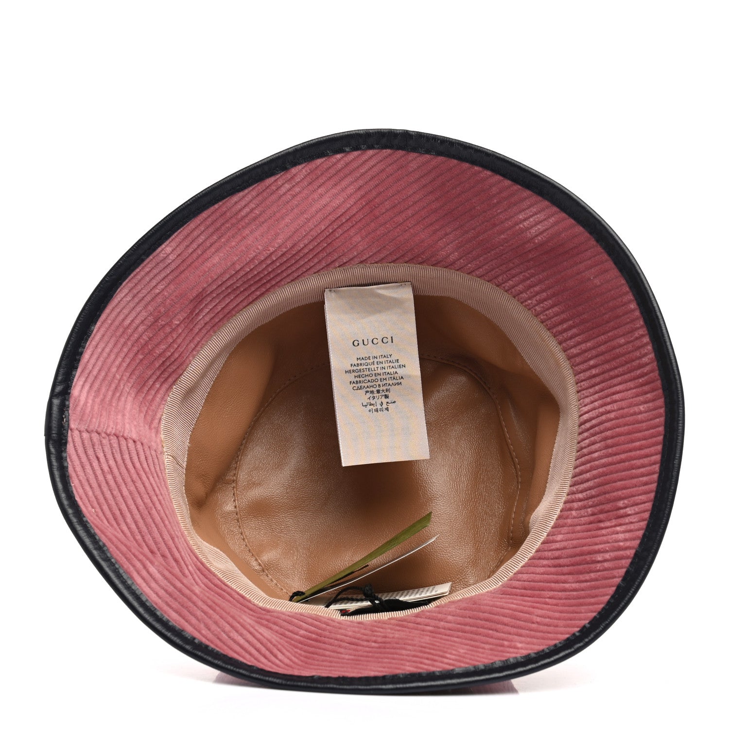 Gucci Lanzo Stretch Cord Azalea Calfskin Horsebit Bob Mulina Bucket Hat XL Lipstick Rose Blue 4 of 10