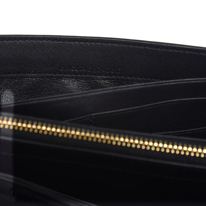 Saint Laurent Calfskin Monogram Large Flap Wallet Black 7 of 7
