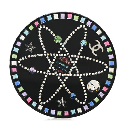 Chanel Glittered Resin Strass Brooch Black Pink 1 of 4