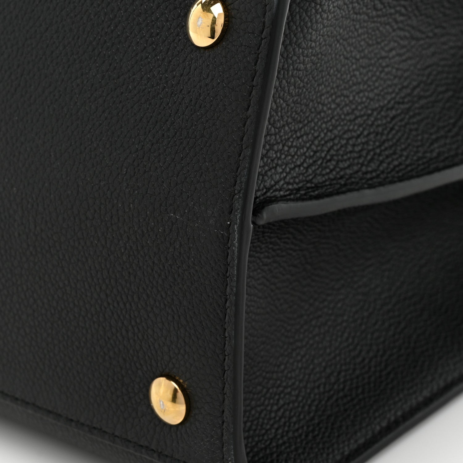 Burberry Grainy Calfskin Large Title Tote Black 14 of 15