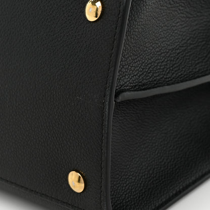 Burberry Grainy Calfskin Large Title Tote Black 14 of 15