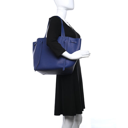 Celine Soft Grained Calfskin Medium Belt Cabas Phantom Indigo 2 of 14