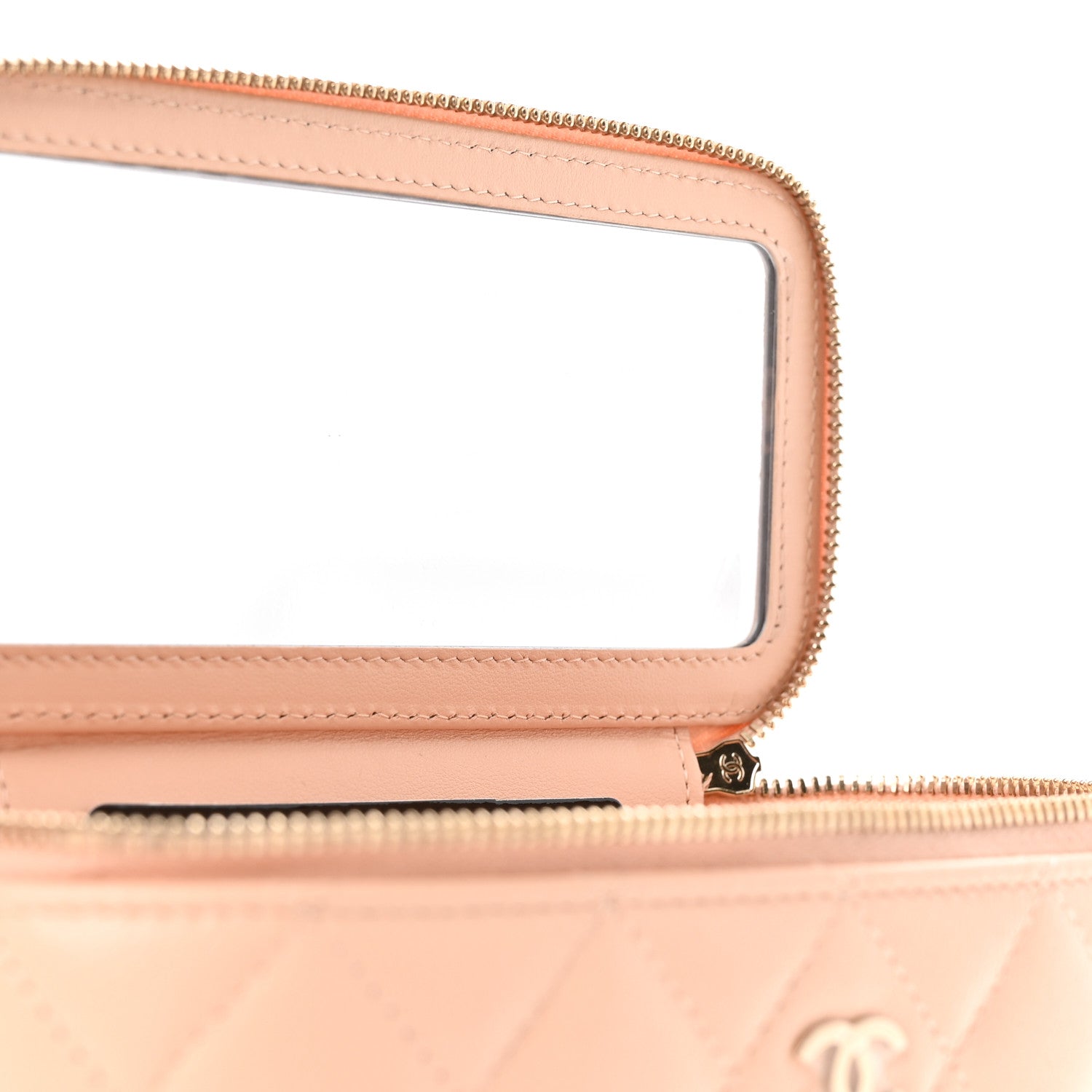 Chanel Caviar Quilted Small Vanity Case With Chain Light Beige 6 of 12