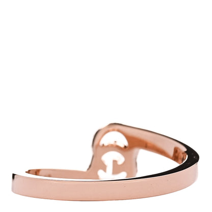 Gucci 18K Rose Gold Diamond GG Running Ring 48 4.5 3 of 6