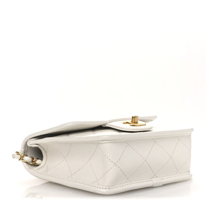 Chanel Caviar School Memory Mini Top Handle Flap White 4 of 12