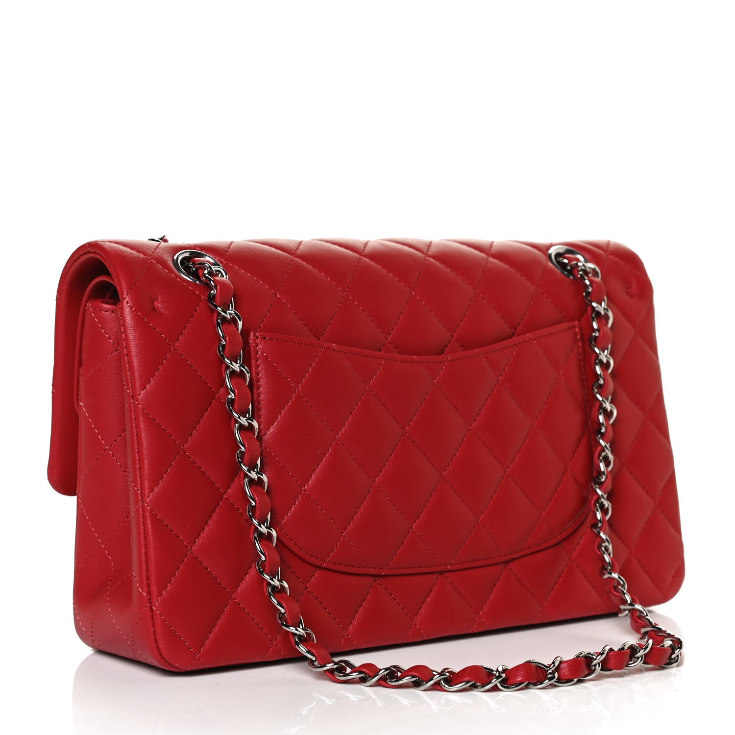 Chanel Lambskin Quilted Medium Double Flap Red 3 of 12