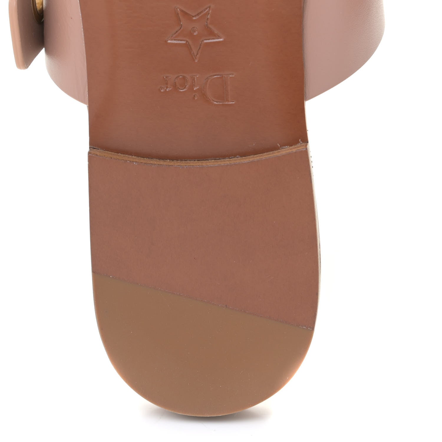 Christian Dior Calfskin D-Dior Slide Sandals 37 Rose De Vents 10 of 13