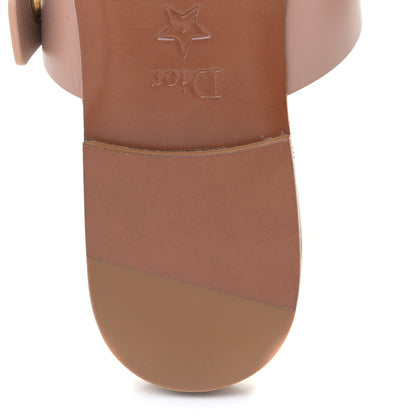 Christian Dior Calfskin D-Dior Slide Sandals 37 Rose De Vents 10 of 13