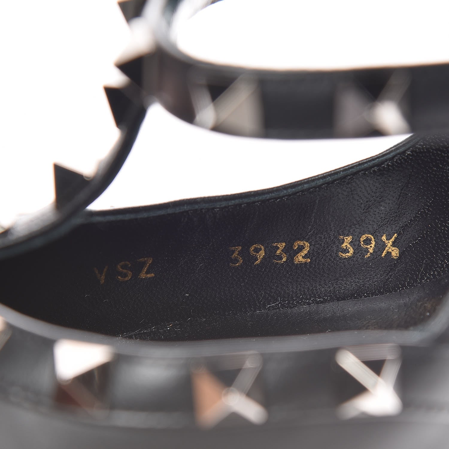 Valentino Garavani Calfskin Nappa Rockstud Ankle Strap 100mm Pumps 39.5 Black 8 of 9