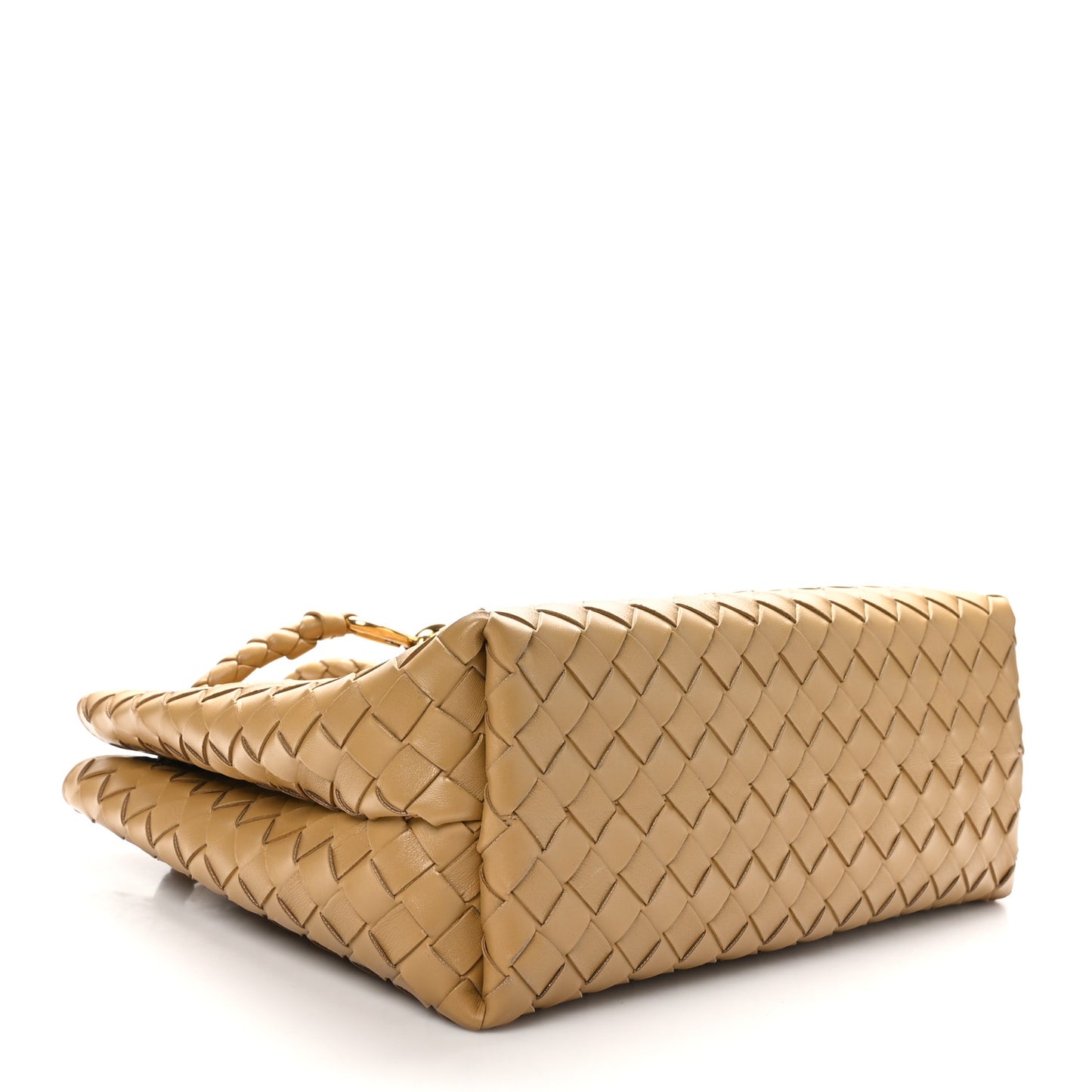 Nappa Intrecciato Medium Andiamo Shoulder Bag Dark Praline
