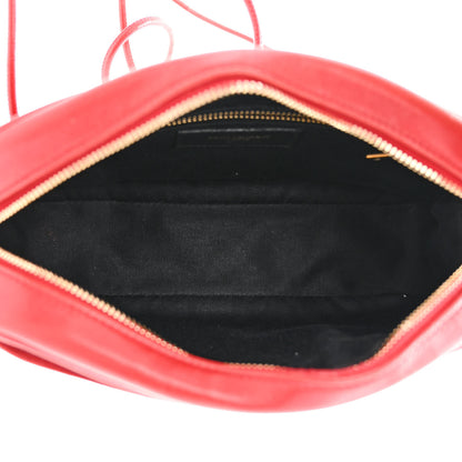 Saint Laurent Lambskin Quilted Monogram Victoire Camera Bag Rouge Eros 5 of 10