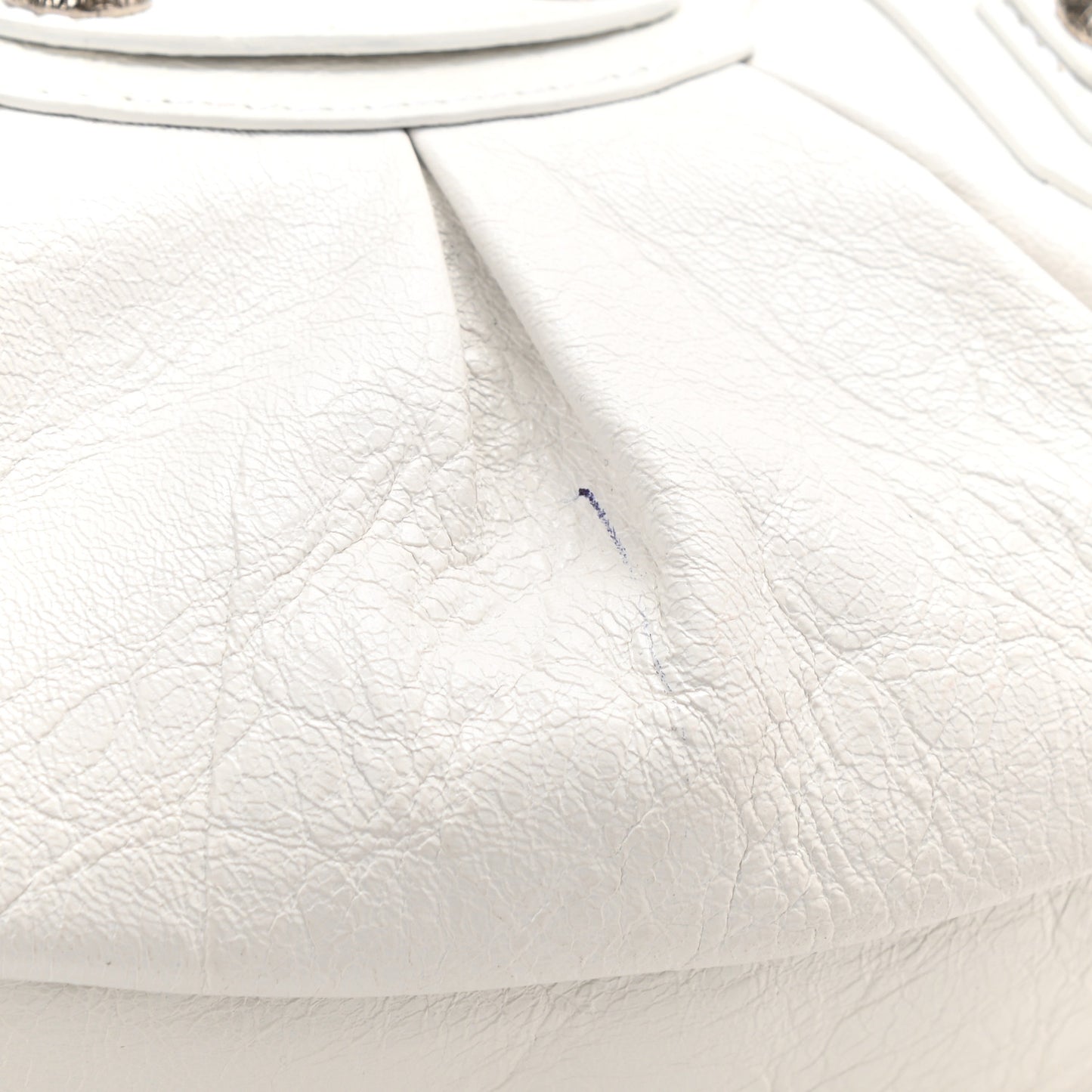 Agneau Arena Le Cagole Shoulder Bag XS Optic White