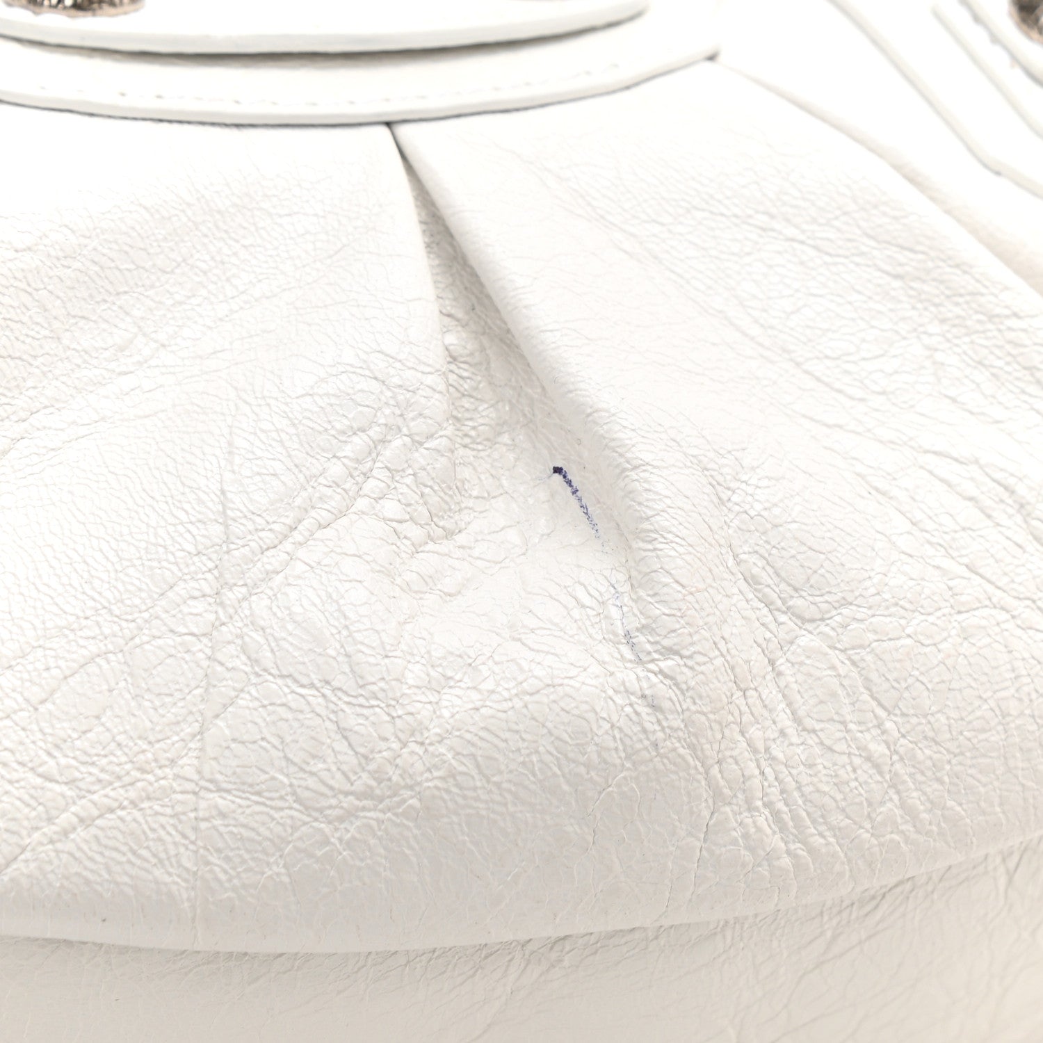 Balenciaga Agneau Arena Le Cagole Shoulder Bag XS Optic White 9 of 9