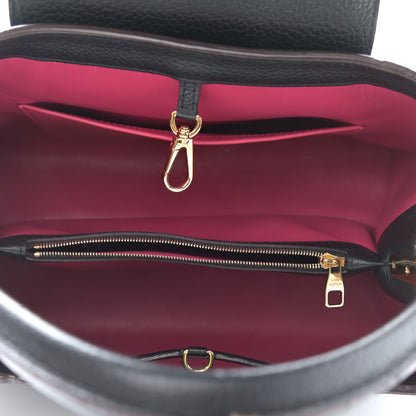 Louis Vuitton Taurillon Capucines MM Black Fuchsia 5 of 11