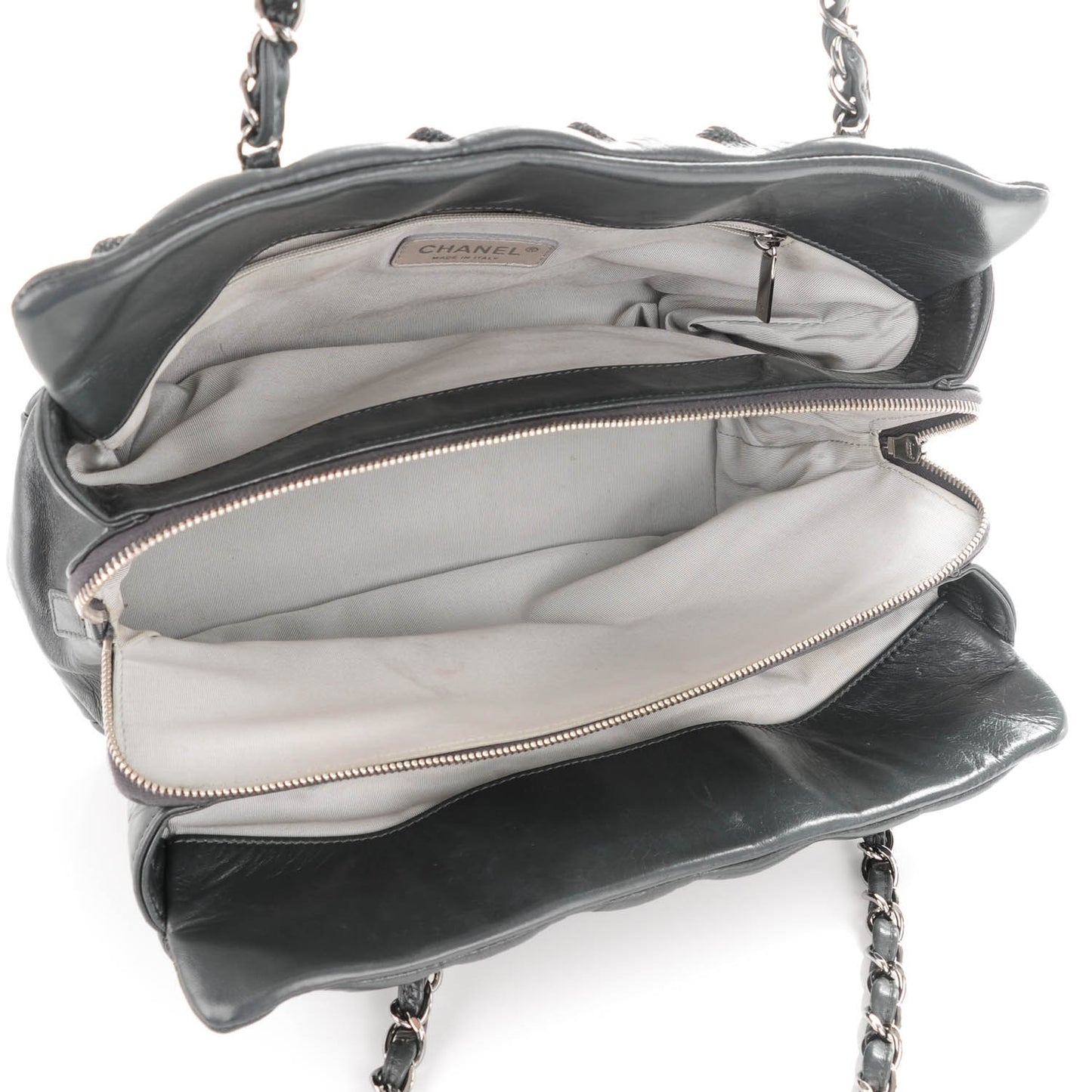 Lambskin Small Stravinsky Tote Grey