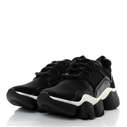 Givenchy Calfskin Neoprene Jaw Low Sneakers 37 Black 3 of 8