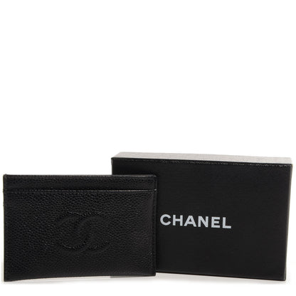 Chanel Caviar Timeless CC Card Holder Black 6 of 9