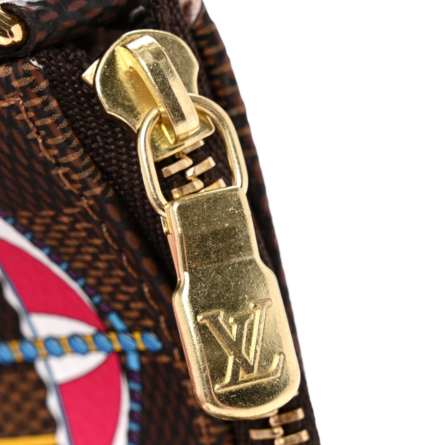 Louis Vuitton Damier Ebene 2020 Christmas Animation Big Wheel Mini Pochette Accessories Rose Ballerine 9 of 9