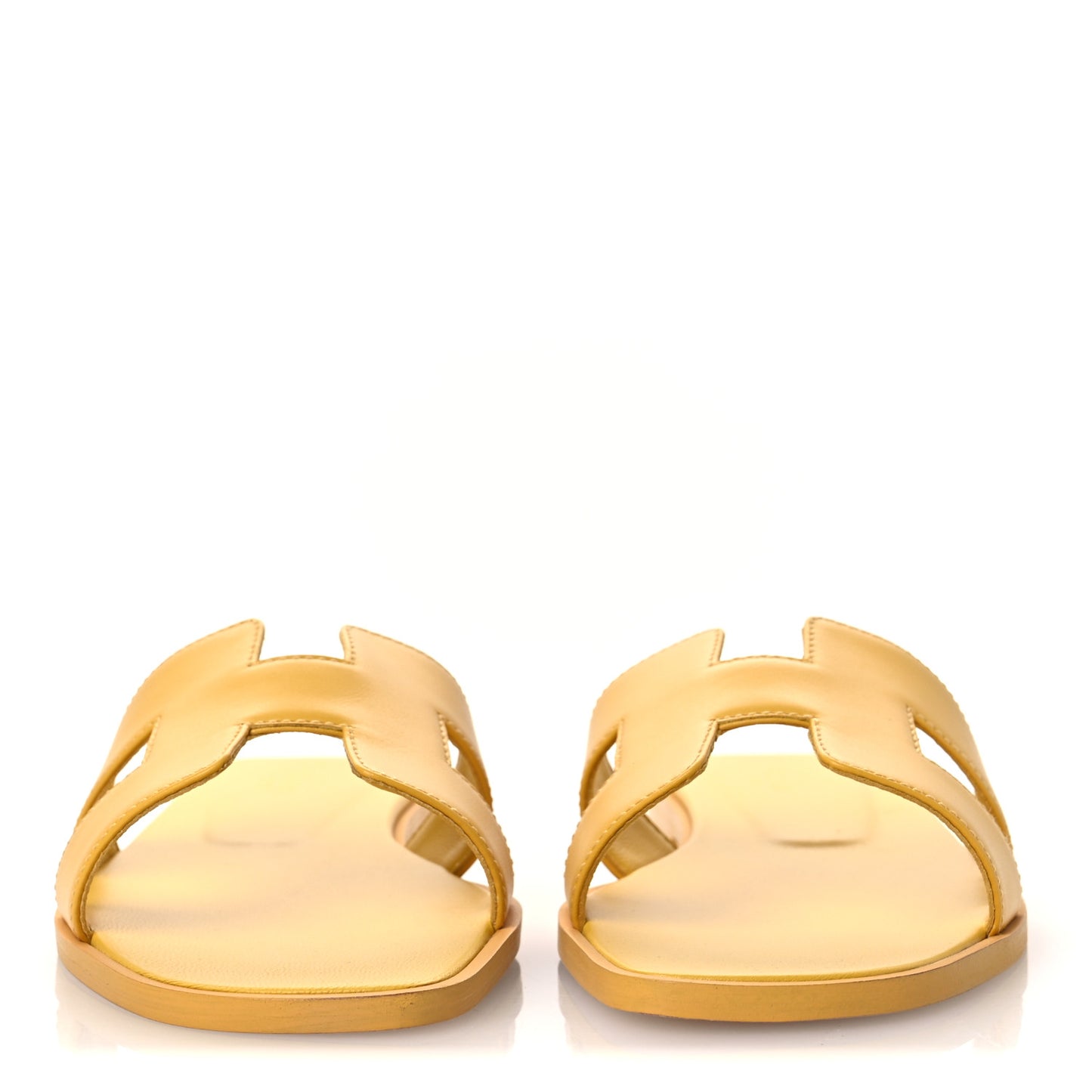 Box Calfskin Oran Sandals 37.5 Jaune Citron